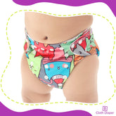 Washable & Reusable Baby Cloth Diaper With Adjustable Size Button (Set of 2)